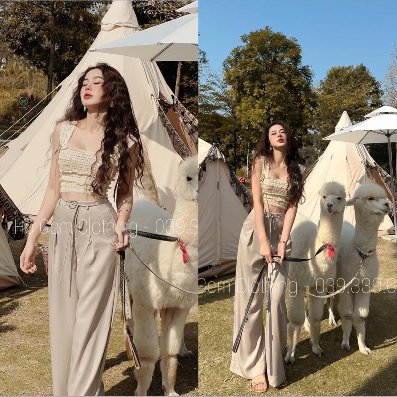 Áo ren 2 dây croptop buộc dây (kèm ảnh thật)