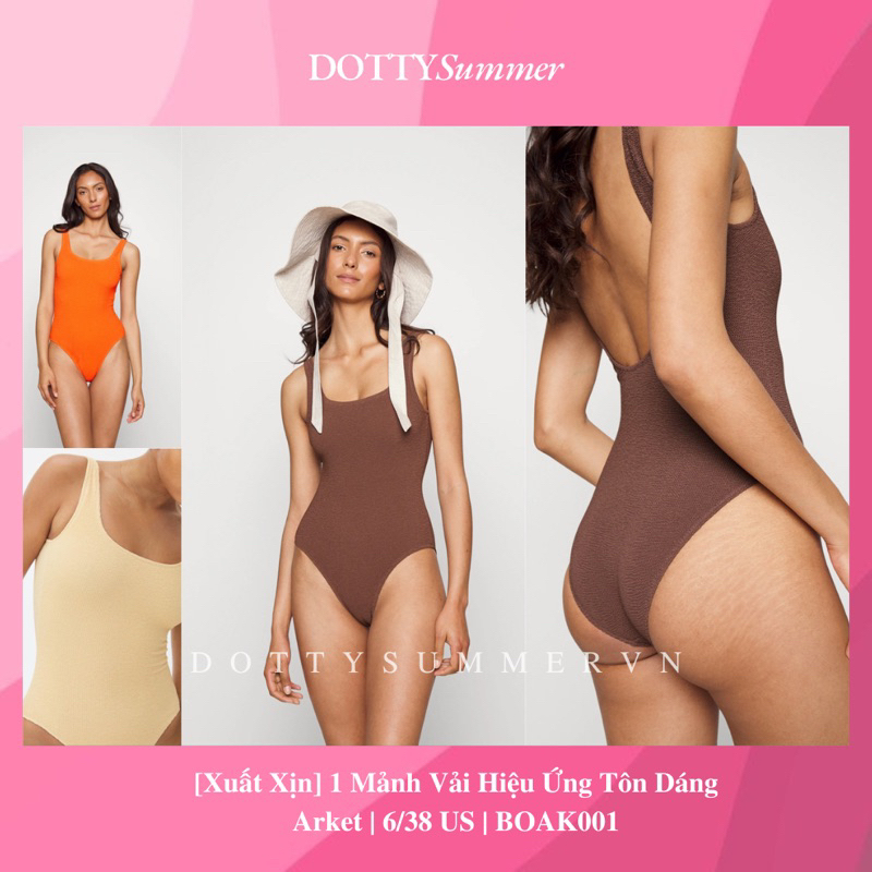 [Xuất Xịn] 1 Mảnh Bikini Áo Tắm Liền Thân Vải Hiệu Ứng Tôn Dáng Arket S/38 US | SOAK001