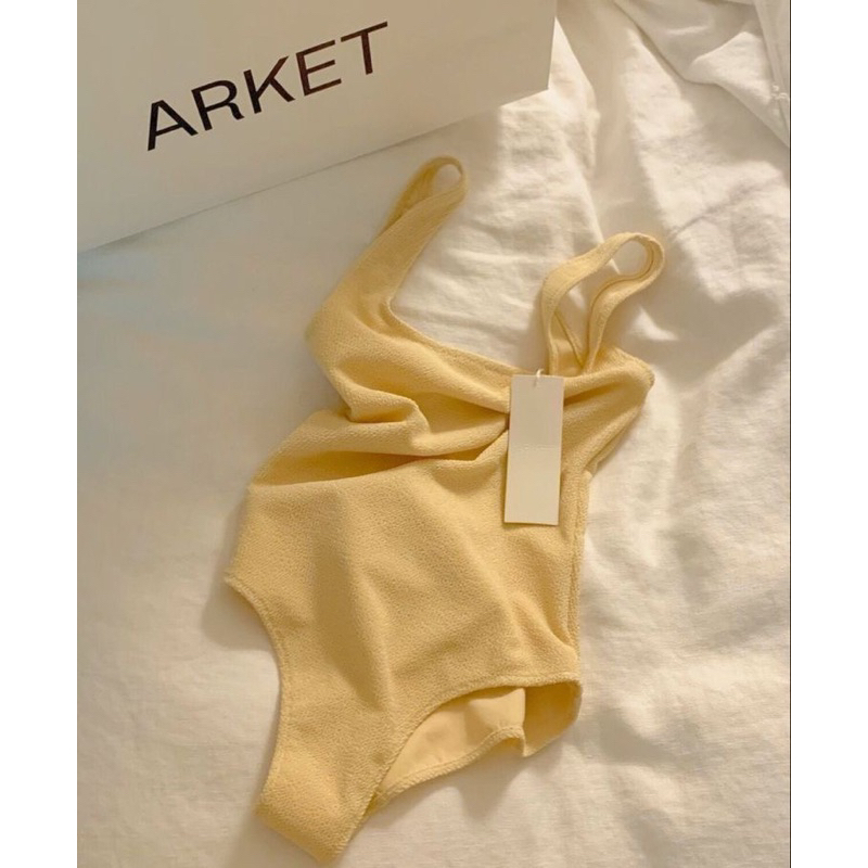 [Xuất Xịn] 1 Mảnh Bikini Áo Tắm Liền Thân Vải Hiệu Ứng Tôn Dáng Arket S/38 US | SOAK001