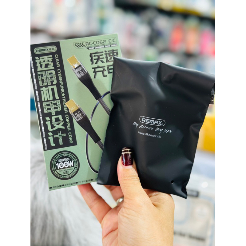 Cáp REMAX Sạc Nhanh100w Mã RC C062 type.C ra type.C Sạc Nhanh Cho IP15 Dây Dài 1met