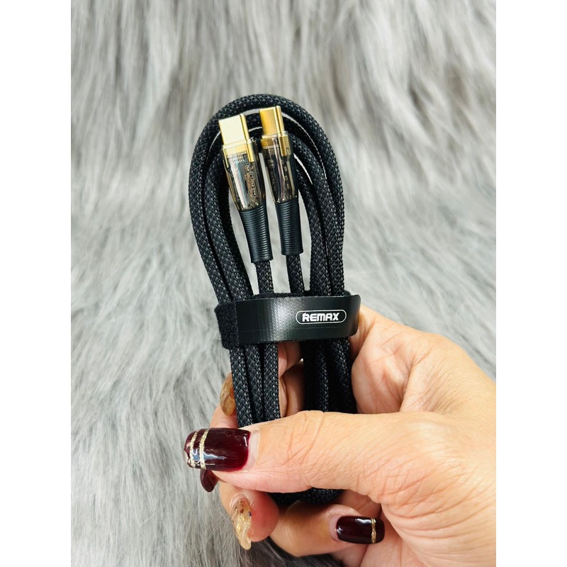 Cáp REMAX Sạc Nhanh100w Mã RC C062 type.C ra type.C Sạc Nhanh Cho IP15 Dây Dài 1met