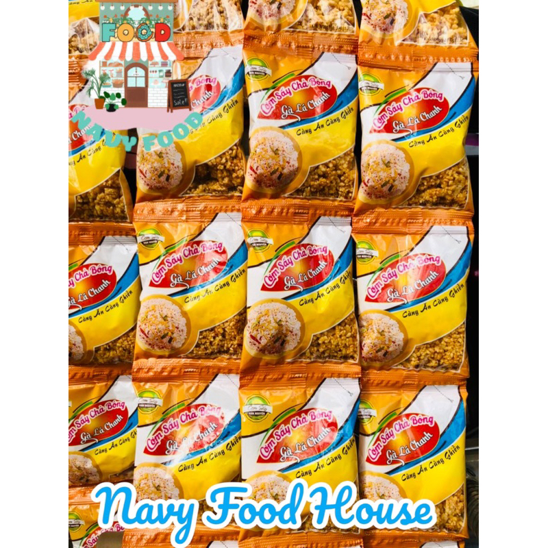 Combo 12 Bì Cơm Sấy - Cơm Cháy Chà Bông Gà Lá Chanh Vạn Nguyên 30gr - Đặc sản Gia Lai