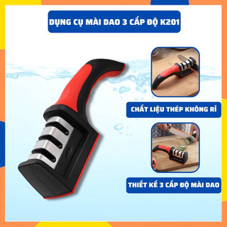 Dụng cụ mài dao kéo 3 cấp độ cầm tay, mài dao cầm tay nhanh bén siêu tiện lợi k201