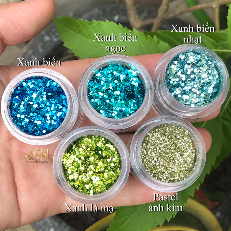 Nhũ kim tuyến hũ 10-30-50g-phụ kiện nail móng