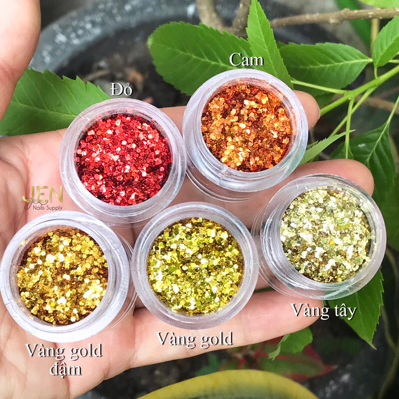 Nhũ kim tuyến hũ 10-30-50g-phụ kiện nail móng