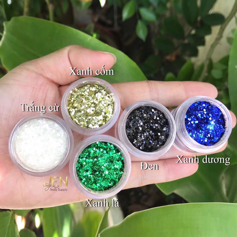 Nhũ kim tuyến hũ 10-30-50g-phụ kiện nail móng