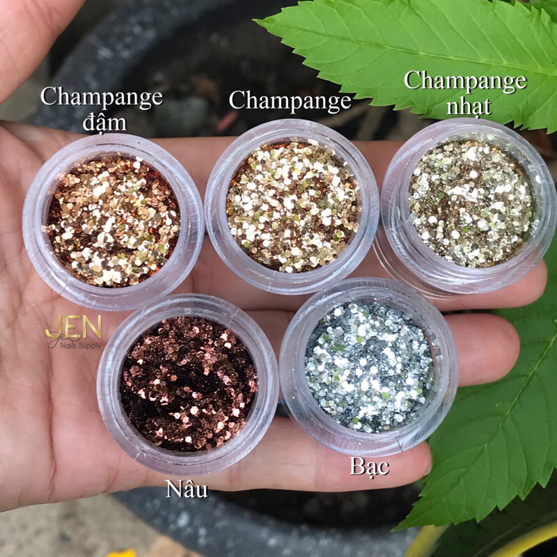 Nhũ kim tuyến hũ 10-30-50g-phụ kiện nail móng