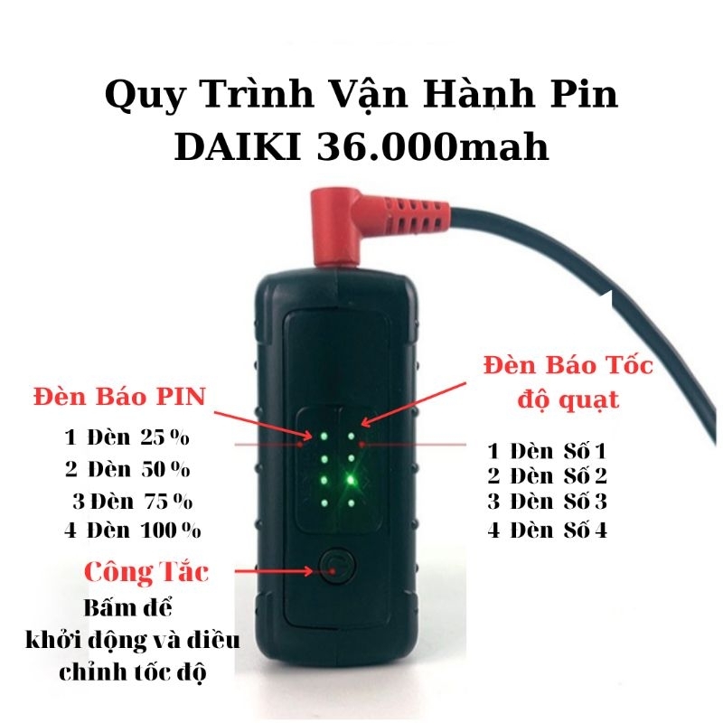 Áo điều hòa nhật bản Lezida Pin 36000 mah quạt 12V ( Phụ Kiện Không bao gồm Áo)