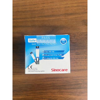 (GIAO NHANH 30 PHUT) Que thử đường huyết SAFE ACCU ( 50 que + 50 kim)