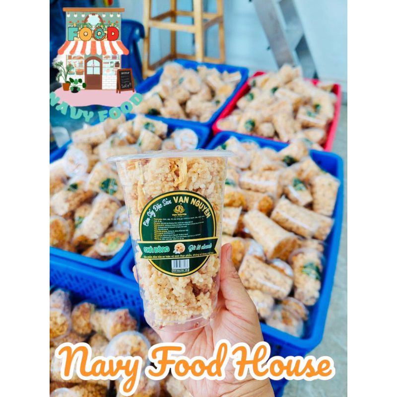 Ly Cơm Sấy - Cơm Cháy Chà Bông Gà Lá Chanh Vạn Nguyên 100gr - Đặc Sản Gia Lai