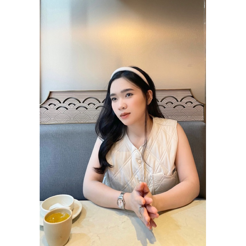 Áo Gile hoạ tiết quả trám, áo khoác không tay A028