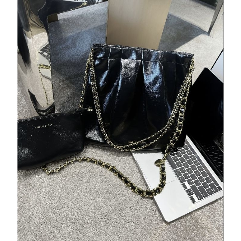 túi tote #cnk hobo shopping kèm ví quai da dây xích siêu hot 30cm