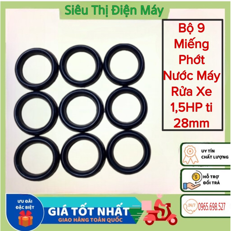 Bộ Phớt Nước Máy Rửa Xe , Máy Phun Thuốc Sâu Đầu Kéo Dây Curoa Ti 28mm- 1.5HP