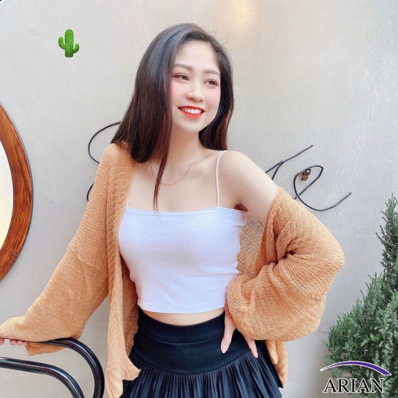 🅰️ Cadigan len lưới về hàng phối cùng chân váy, quần shorts đều hợp mốt, sành điệu. Màu : nâu, kem, trắng