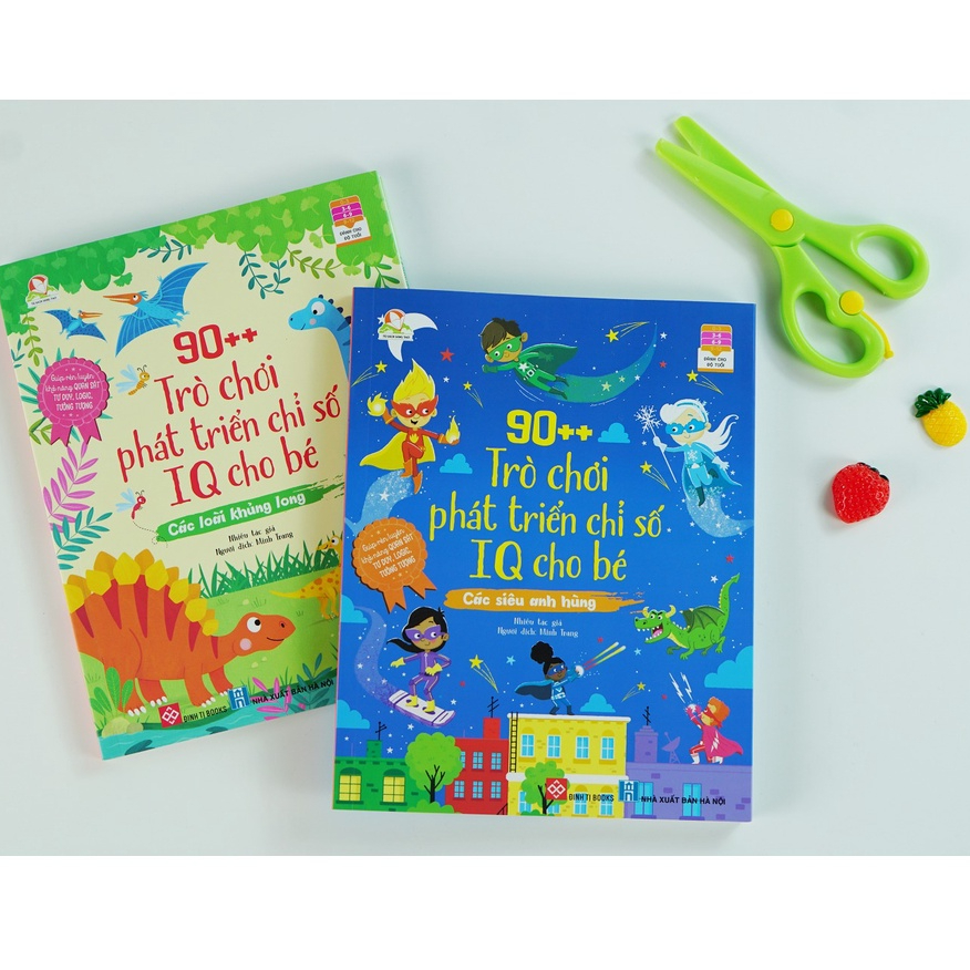 Sách thiếu nhi - 90++ trò chơi phát triển chỉ số IQ cho bé (Combo 2 cuốn)