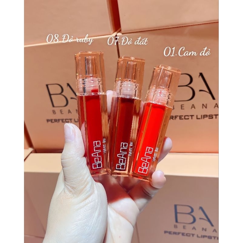 Son lì không trôi chính hãng, son kem lì lâu trôi, son môi chính hãng BeAna, son siêu lỳ không chì, chất son mướt mịn