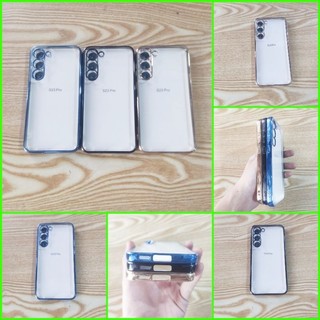 Case ốp lưng Samsung S23 Plus dẻo trong xi viền màu bóng đẹp bảo vệ camera