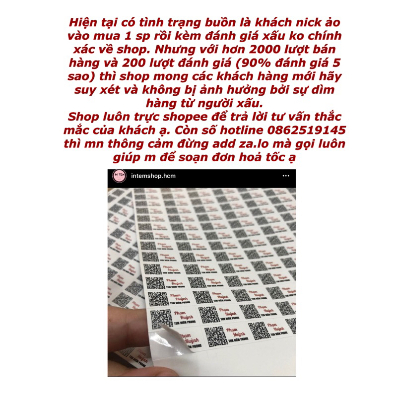 100c tem vỡ niêm phong sản phẩm