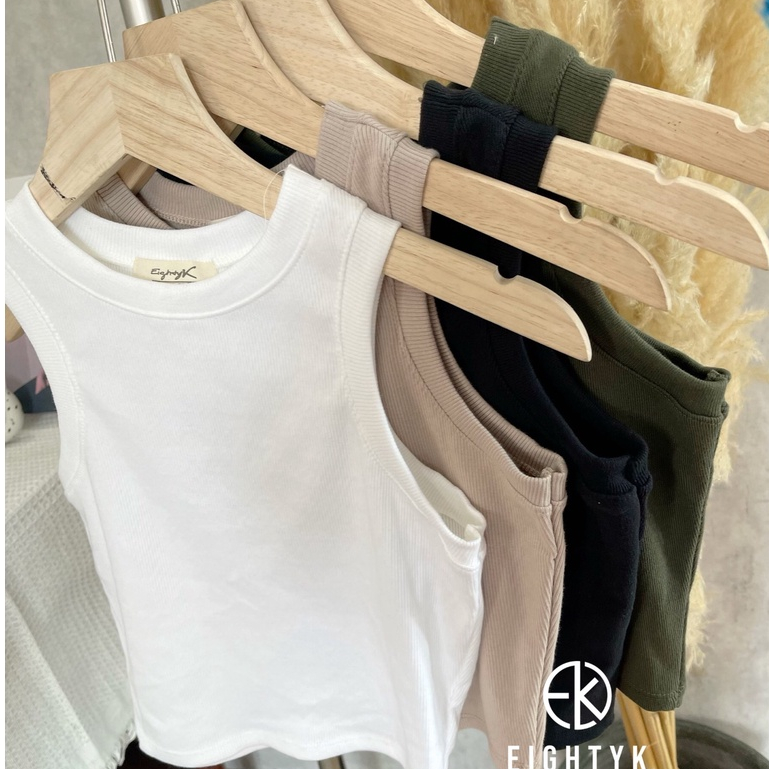 Áo Ba Lỗ Croptop EIGHTYK Thun Trơn