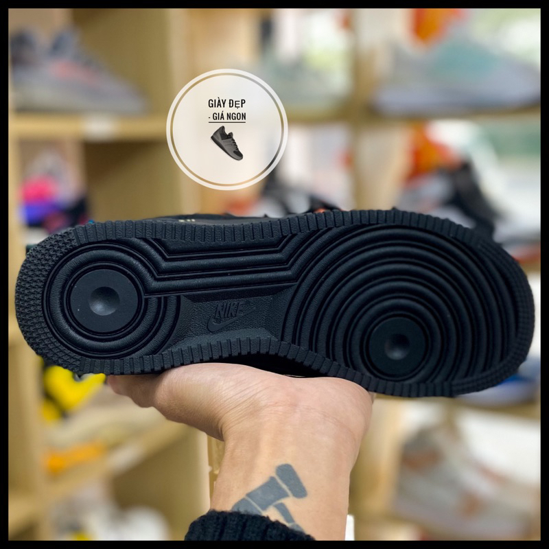 Giày Air Force 1 X Lo.uis V.uit.ton Low Triple Black + Full Bill Box