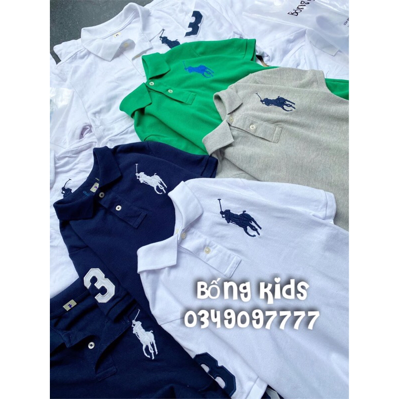 Áo Polo Bé Trai Thêu RL(Size 8y-20y)(cắt tag toàn bộ)