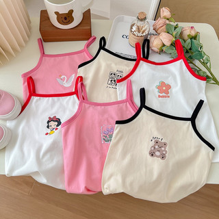 Áo 2 dây thun cotton bé gái chất đẹp AH2412