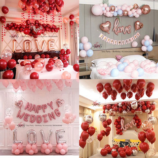 Set Bóng Trang Trí Tiệc Cưới, Happy Wedding, Happy Anniversary