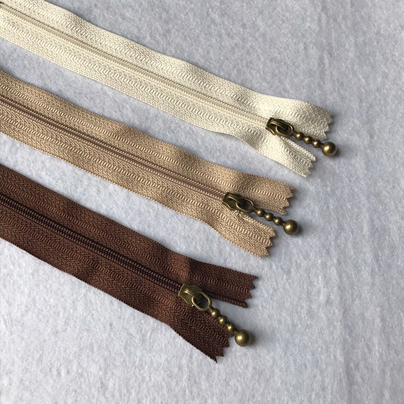 Dây khoá kéo răng nilon số 3, hàng đẹp làm túi ví vải handmade