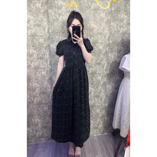 Váy maxi chấm bi lên dáng cực xinh