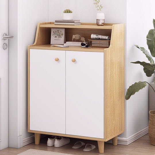 Tủ Giày Thông Minh, Tủ Giày Gỗ Có Hộc Đựng Đồ Phía Trên Phong Cách Nordic - GP170