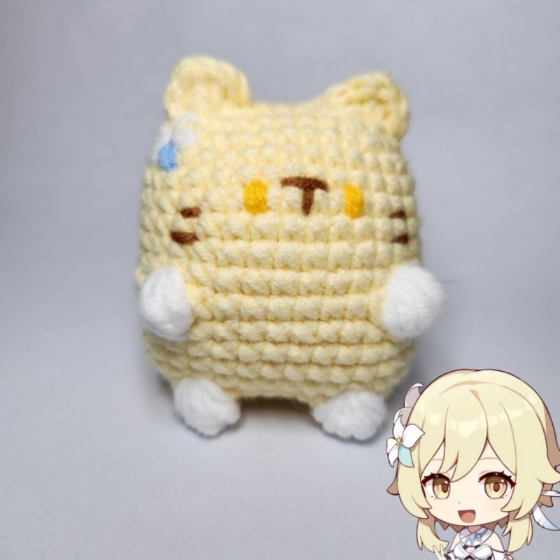 Móc khóa nhân vật nữ Genshin Impact dạng mèo - Genshin Impact female characters as amigurumi cats