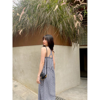 váy kẻ caro cổ vạt chéo(V11)