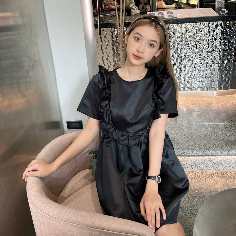 Váy babydoll Tafta Sweetie tay bồng tiểu thư Souris By G