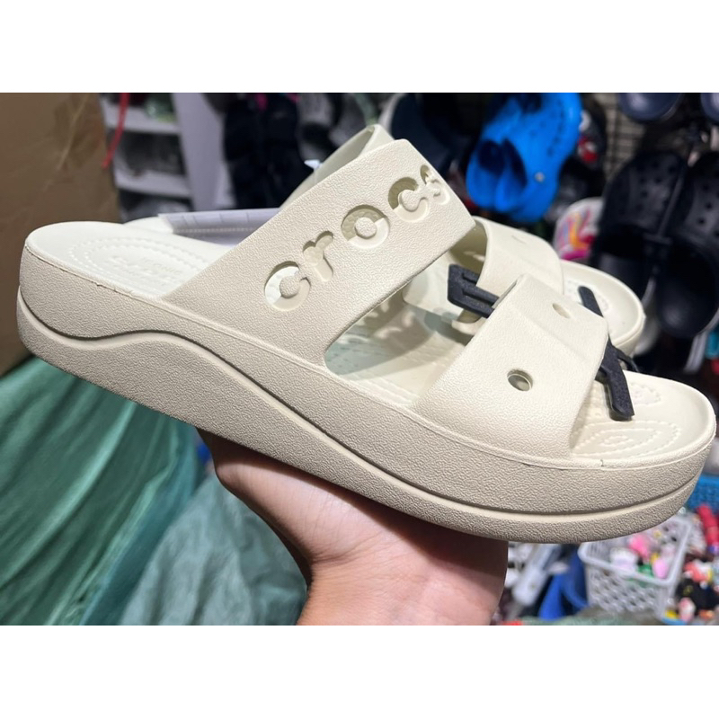 Dép Lê Cross bây đúc nguyên khối, đế cao 4cm, tặng kèm 10 sticker bất kỳ