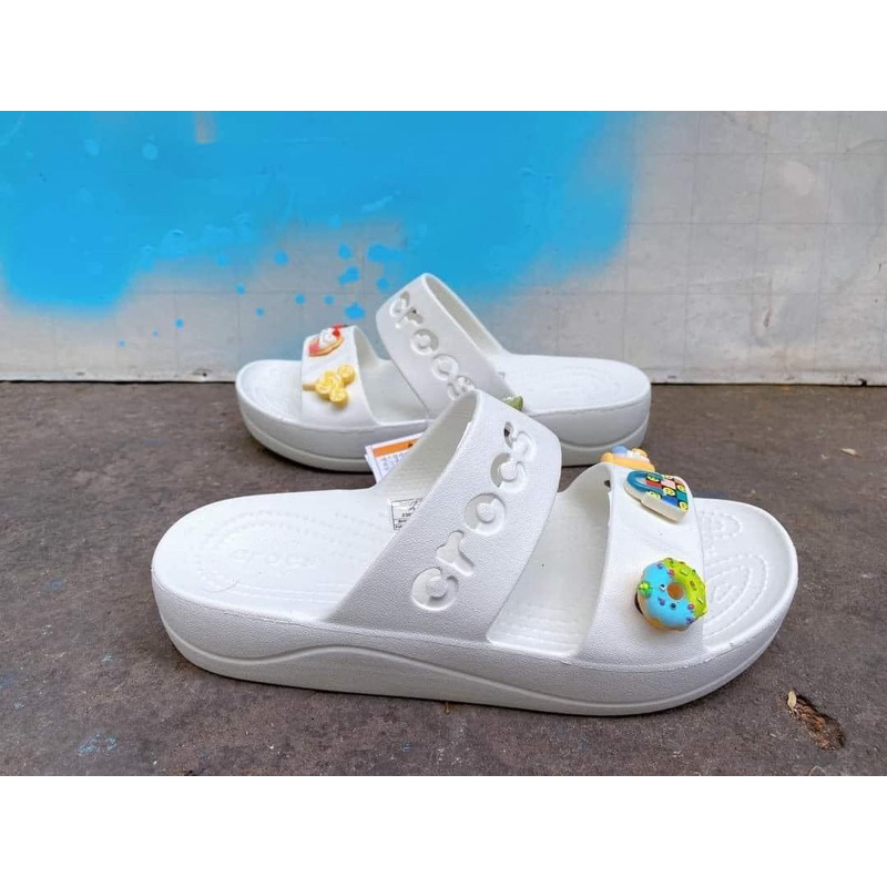 Dép Lê Cross bây đúc nguyên khối, đế cao 4cm, tặng kèm 10 sticker bất kỳ