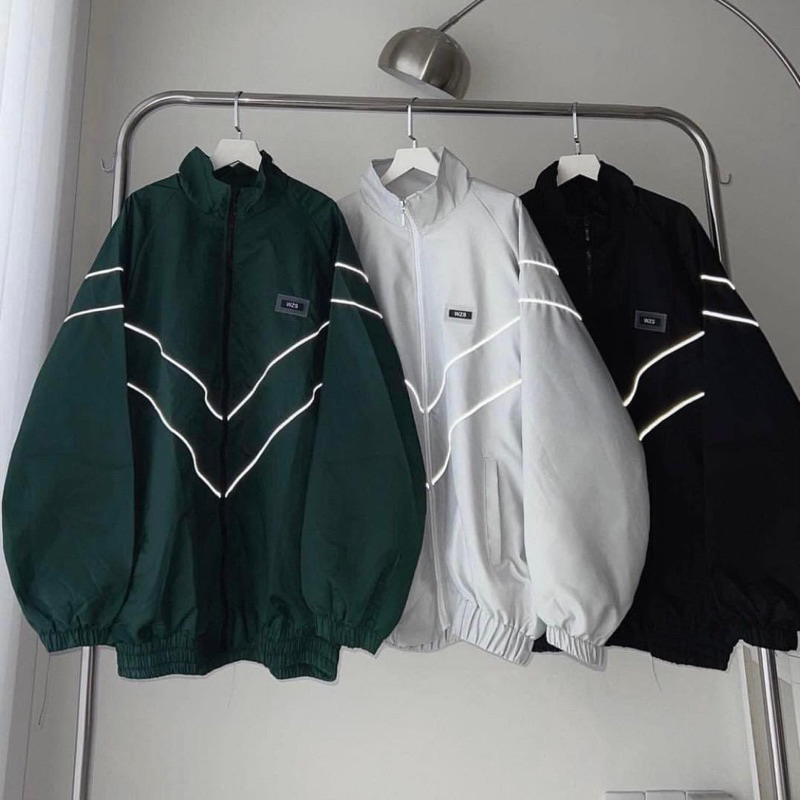 Áo dù viền phản quang WSN chất 2 lớp có túi trong tiện lợi