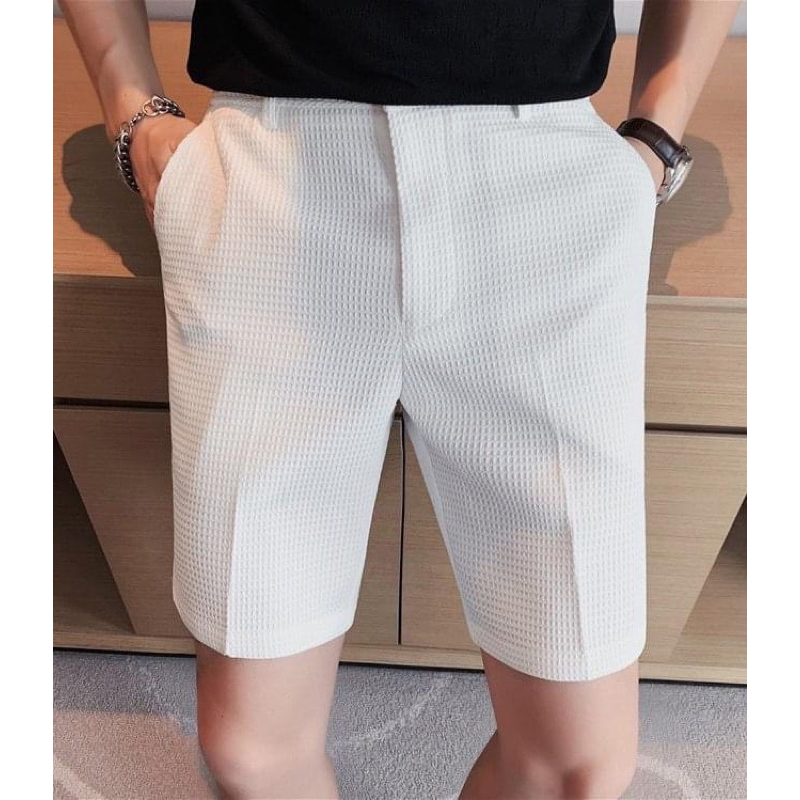 Quần Short Thun Nam Trơn Chất Vải Xốp Tổ Ong Mát Mẻ Thoải Mái