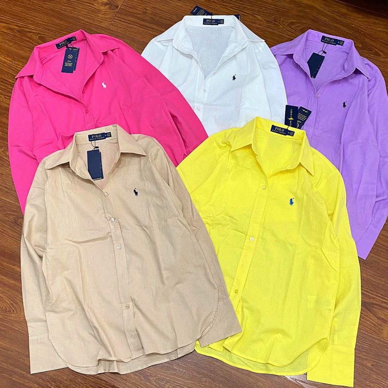 Sơmi thêu polo tay dài  -