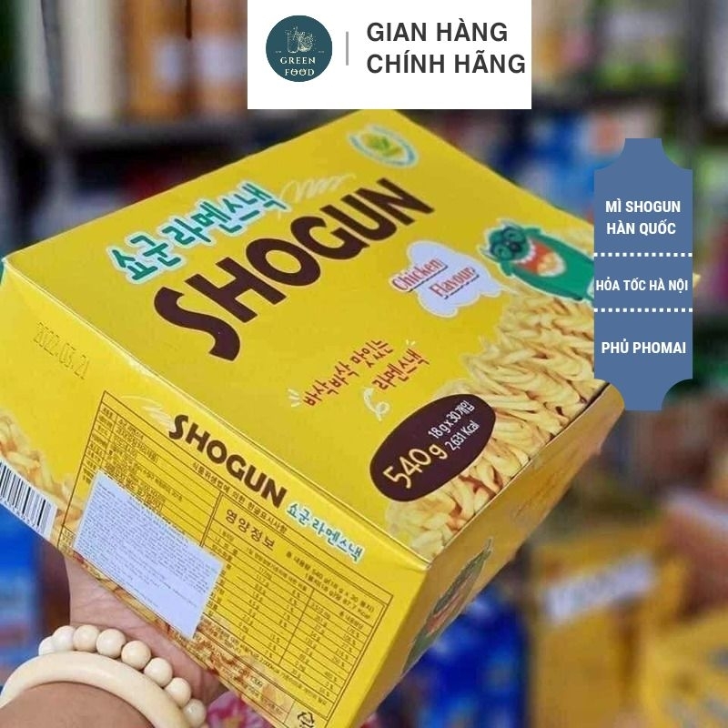 Mì tôm trẻ em Shogun Hàn Quốc Date xa nhất 17.5.2024 không cay phủ phomai nhập khẩu Indonesia hộp 30 * 18gr