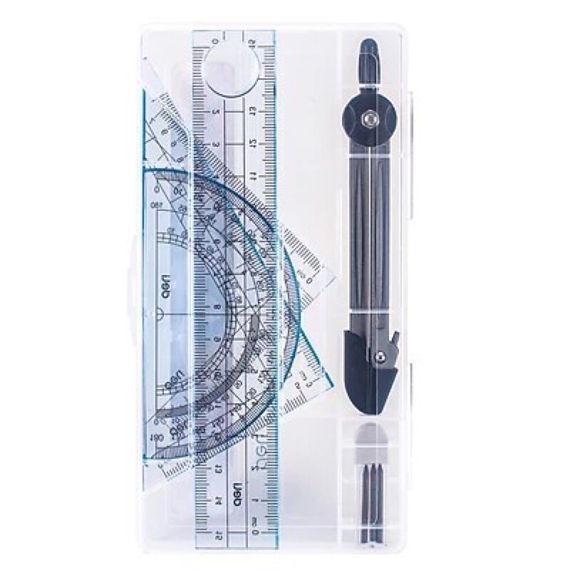 Bộ Dụng cụ học sinh eke và compa Deli 9609