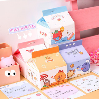 Giấy note ghi chú 200 tờ hình hộp sữa dễ thương