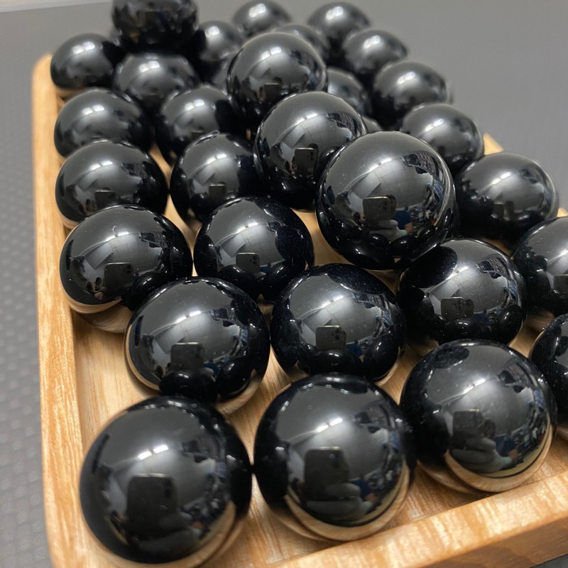 (19mm)Đá bi cầu Onyx Đen tự nhiên( Black Onyx) bảo vệ người đeo, tránh những năng lượng tiêu cực xung quanh...!!!
