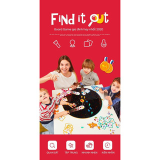 Bộ đồ chơi truy tìm kho báu find it out 2in1, chính hãng toi, cả nhà cùng chơi, 2 màu 2 cấp độ