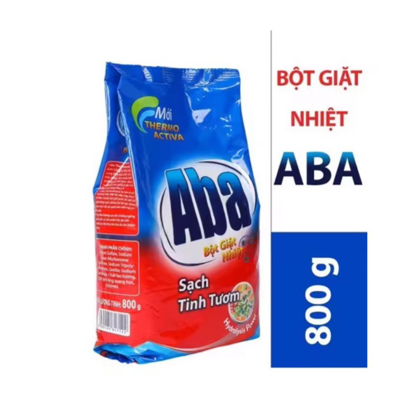 Bột giặt nhiệt Aba 800g sạch tinh tươm