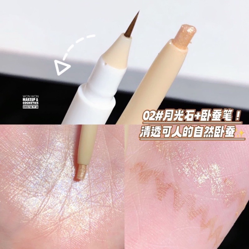 Bút kẻ mắt nhũ bọng mắt mắt 2 đầu