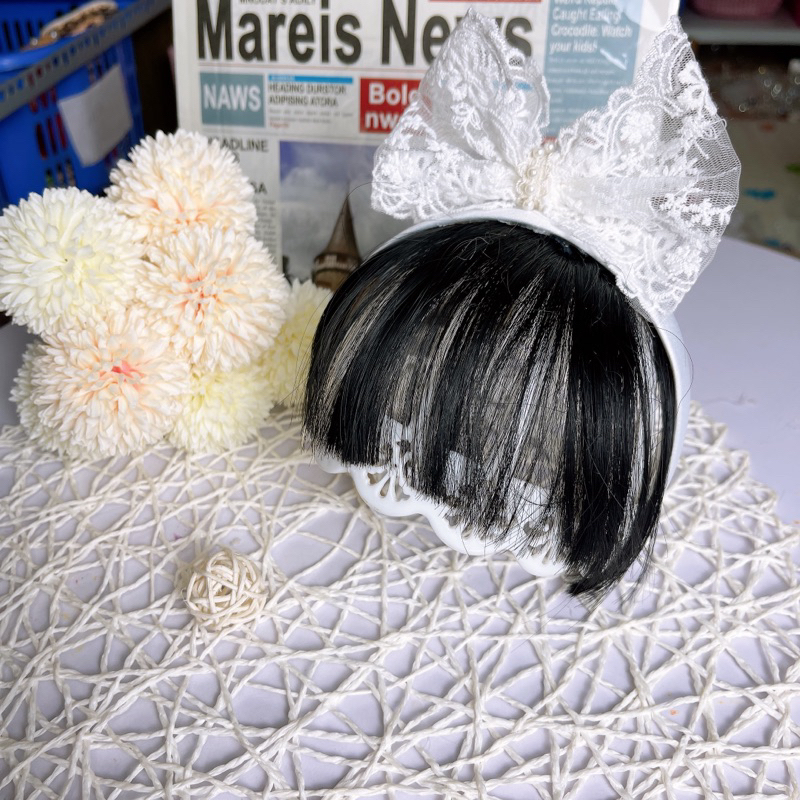 Cài tóc giả cho bé yêu ( kèm mái mẫu như hình) sz 3 tháng- 10 tuổi