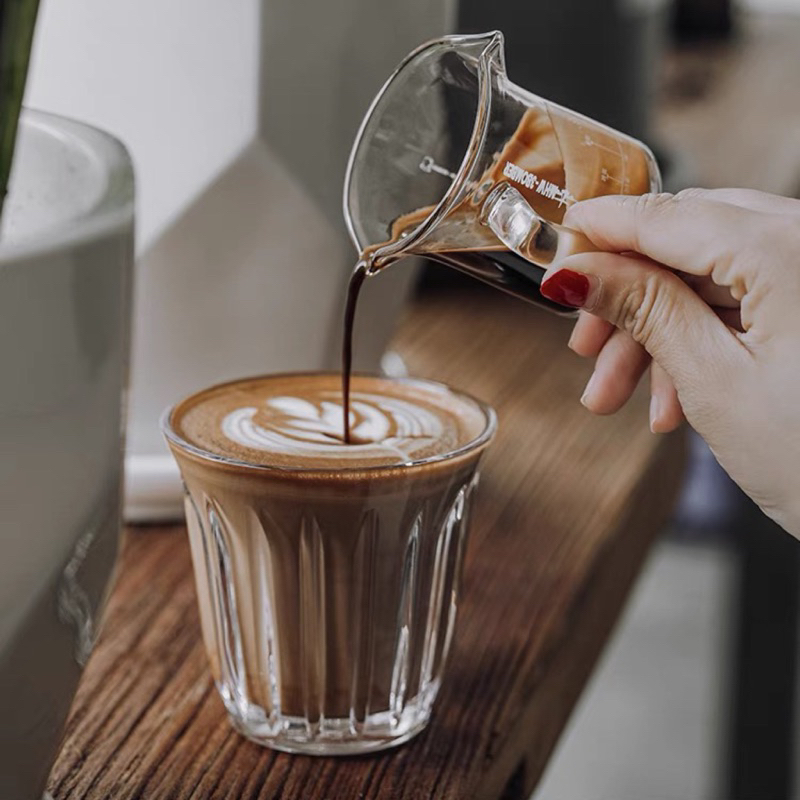 Cốc thủy tinh Capuchino đáy nhỏ  - Phù hợp đựng cà phê, Espresso