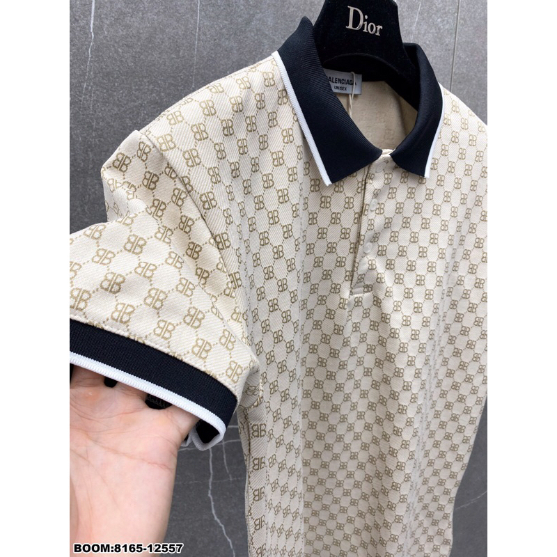 Áo polo hè nam nữ in hoạ tiết đơn giản,ảnh thật, đủ size S M L XL