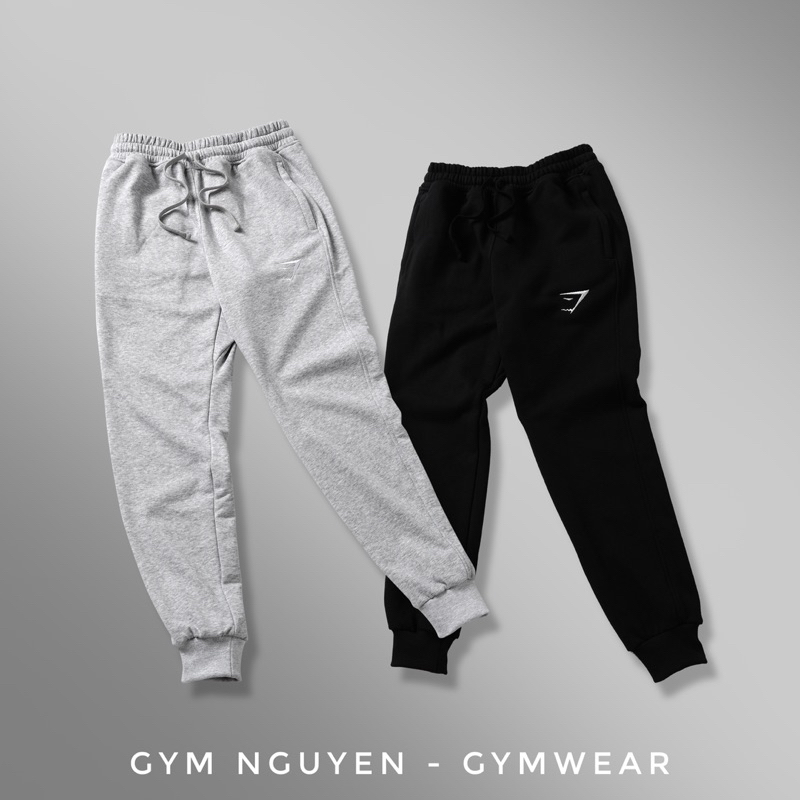Quần jogger thể thao Nam Gymshark logo thêu