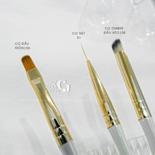 Cọ vẽ nét, Ombre, đắp gel Niao cán dẹp ánh holo cao cấp